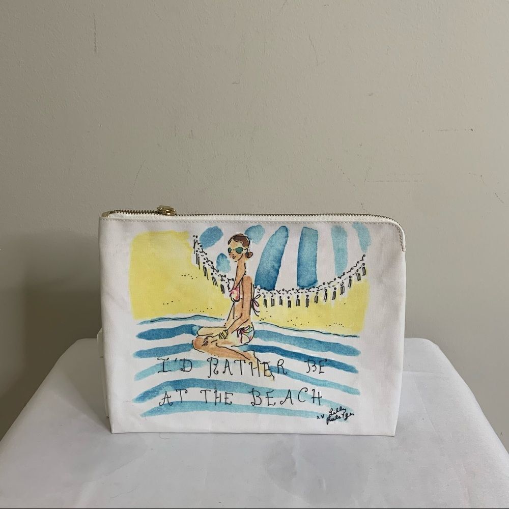 Lilly Pulitzer I'd Rather Be at The Beach Pouch
